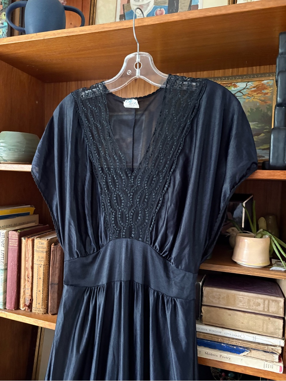 80s VTG Whimsigoth Dress L - Picture 2 of 5